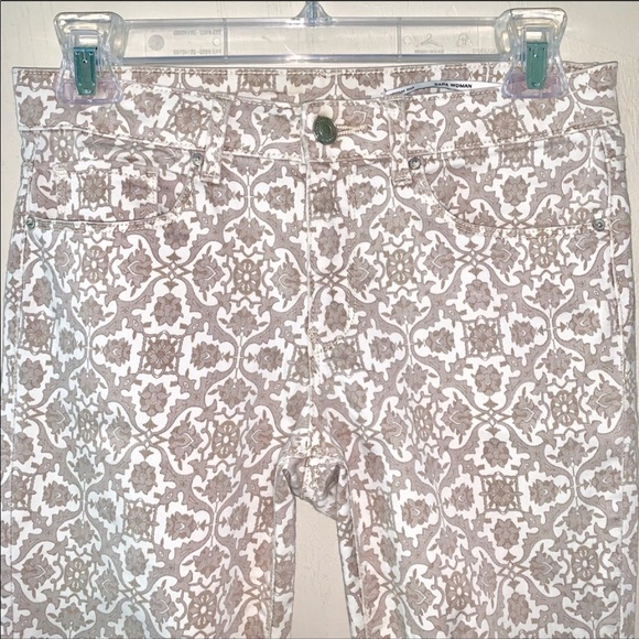 ZARA | Cream and Tan Medallion Design Slim Fit - Picture 6 of 6